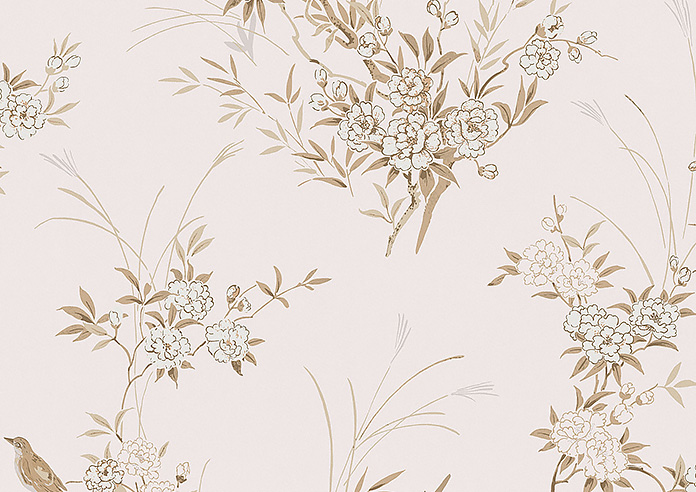 Shabby Chic by Rachel Ashwell Bird Chinoiserie, Pink Tan - Twist&Fit Roman Blind - Image 7